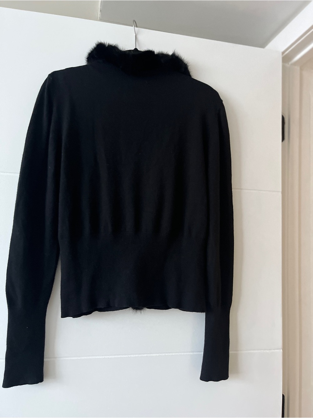 Class Roberto Cavalli Mink Fur Trim Angora Cardigan Black Italy Women’s US 14 - Picture 5 of 14